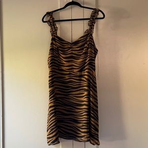 Tiger stripe mini dress